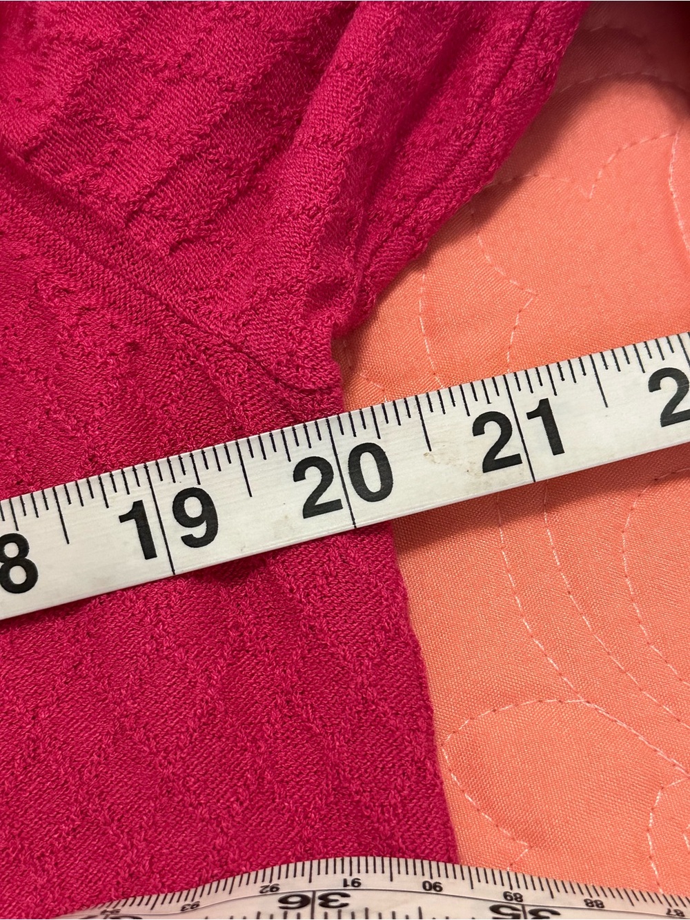 Bright Pink Textured Open Front Short Cardigan Sweater – Women’s - Picture 5 of 7